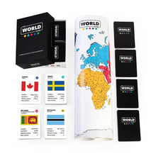 Carica l'immagine nel visualizzatore di Gallery, The World Game Gioco di Carte Geografia - Gioco da Tavolo Educativo per Bambini, Famiglie e Adulti - Giochi di Società p