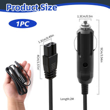 Carica l'immagine nel visualizzatore di Gallery, Cavo di Alimentazione 12V 10A DC per Mini Mobicool CoolBox Frigorifero, 2 Pin Accendisigari Ricarica Frigorifero 1.8M per Auto Portatile Frigo Congelatore