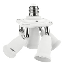 Carica l'immagine nel visualizzatore di Gallery, DiCUNO E27 5 en 1 Socket adattatore splitter, Convertitore Rotondo, 1 Pezzi
