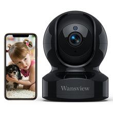 Carica l'immagine nel visualizzatore di Gallery, wansview 2K Telecamera Wifi Interno, Videocamera Sorveglianza Interno Wifi con Audio Bidirezionale e Funziona con Alexa, Telecamera Sorveglianza Wifi con Notifiche in Tempo Reale (nero)