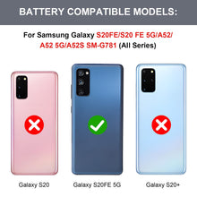 Carica l'immagine nel visualizzatore di Gallery, Batteria da 5000mAh per Samsung Galaxy S20 FE/A52/A52S - EB-BG781ABY