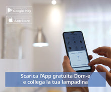 Carica l'immagine nel visualizzatore di Gallery, Beghelli - Lampadina LED Smart OLIVA E14 5W RGB-CCT WiFi, Compatibile con Alexa, App Dom-e, Controllo Vocale, Regolazione Colori e Intensità, Facile Installazione, 1 Unità, Bianco