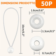 Carica l'immagine nel visualizzatore di Gallery, 50 Pezzi Corde Elastiche con Sfere, Corda Elastica per Teloni Elastici 15 cm Occhielli per Teloni Tende Baldacchino Stri