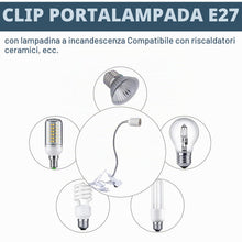 Carica l'immagine nel visualizzatore di Gallery, Confezione da 2 Lampade a Pinza: Supporto per Lampada LED E27, Lampada a Pinza con Collo di Cigno e Interruttore, Lampad