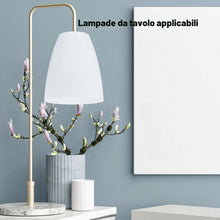 Carica l'immagine nel visualizzatore di Gallery, Paralume Cilindrico in Plastica Bianco, 4 Pezzi, Stile Rustico, per Lampada da Scrivania (Bianco, 30mm)