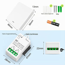 Carica l'immagine nel visualizzatore di Gallery, DieseRC Interruttore per Luci Senza Fili, Interruttore Trasmettitore RF per Pannello da Parete 86 e Controller Ricevitor