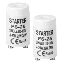 Carica l'immagine nel visualizzatore di Gallery, 2 Starter FS-25 per Lampade Fluorescenti da 4-20W 22W 25W
