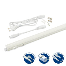 Carica l'immagine nel visualizzatore di Gallery, Velamp Reglette LED 8W, Luce sotto pensile 900 lumen, 573mm. Prolungabile fino a 120W. 3 colori di luce selezionabili: l