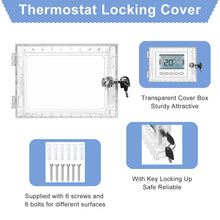 Carica l'immagine nel visualizzatore di Gallery, GAESHOW Protezione Termostato Universale, Copertura Universale per Termostato con 2 Chiavi, termostato Trasparente Lock 