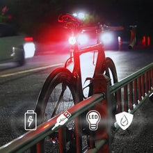 Carica l'immagine nel visualizzatore di Gallery, NK Luce posteriore a LED per bicicletta, 5 modalità di luce, ricaricabile, porta di ricarica DC5V 1A, Micro USB, IPX5 resistenza all'acqua, facile installazione (compatibilità tutte biciclette)