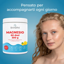 Carica l'immagine nel visualizzatore di Gallery, Bandini® MAGNESIO COMPLETO IN POLVERE 430mg - Puro 60 Dosi, Magnesium Carbonato, Citrato, Integratore Benessere Intestin