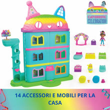 Carica l'immagine nel visualizzatore di Gallery, Gabby's Dollhouse, la Casa delle Bambole di Gabby a Tema Festa, 15 Pezzi a Tema Arcobaleno, Personaggi e Mobili per la Casa delle Bambole con Effetti Sonori, Alta 60 cm, 3+ Anni
