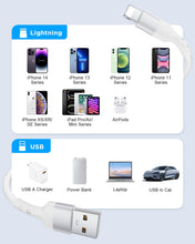 Carica l&#39;immagine nel visualizzatore di Gallery, Baileku Cavo iPhone 2M Cavo Lightning USB Certificato MFi Filo Caricatore iPhone Carica Rapida Nylon Cavetto Ricarica Caricabatterie per iPhone 14 13 12 11 Pro Max Mini XS XR X 8 7 6 6s Plus SE, iPad