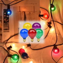 Carica l'immagine nel visualizzatore di Gallery, Lampadina Di Ricambio G40, 25 Pezzi, 7 W, 2200 K, Luce Bianca Calda, Lampadina Edison, E12, Per Balcone, Veranda, Feste,