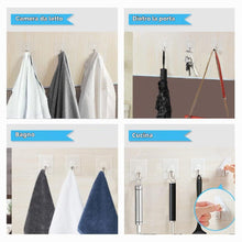 Carica l'immagine nel visualizzatore di Gallery, PaiLeWei Gancio Adesivo - 6 pezzi Autoadesivi Ganci Adesivi Trasparenti 5 kg (max), per Bagno, Cucina, Soffitto, Appende