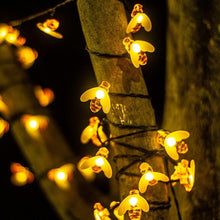 Carica l'immagine nel visualizzatore di Gallery, JZK 11 m 60 api luce bianca calda della stringa del LED, luce del giardino alimentata solare impermeabile per recinzione