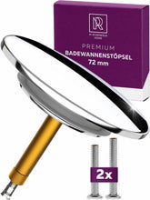 Carica l'immagine nel visualizzatore di Gallery, M. ROSENFELD HOME Tappo Vasca Universale Ø 72 Premium, Tappo per Vasca da Bagno in Ottone con Doppia Guarnizione, Chiusu