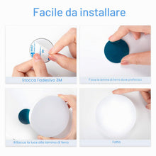 Carica l'immagine nel visualizzatore di Gallery, Ferswe luce armadio LED, 3000K ricaricabile con batteria grande da 1000 mAh, luci da attaccare per armadio, armadio, sca