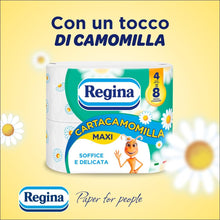 Carica l'immagine nel visualizzatore di Gallery, Regina Cartacamomilla - 4 Rotoli di Carta Igienica a 3 Veli