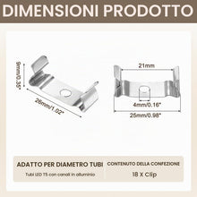 Carica l'immagine nel visualizzatore di Gallery, QUARKZMAN Supporto per Clip T5, Clip per Strisce T5 LED, con Viti，18pz