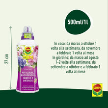 Carica l'immagine nel visualizzatore di Gallery, COMPO Concime Liquido Per Rododendri, Azalee, Camelie e Ortensie, 1L