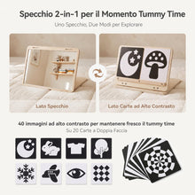 Carica l'immagine nel visualizzatore di Gallery, WOODEN TEETHER Giocattolo per bambini Montessori - specchio in legno per neonati 0-12 mesi regalo Neonato
