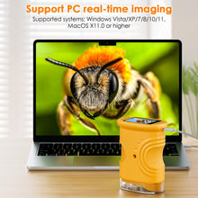 Carica l'immagine nel visualizzatore di Gallery, Microscopio Bambini, Temodu da 2,0 Pollici 1000X 4K Microscopio Digitale Bambini, con 8 LED Regolabili, USB Ricaricabile