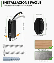 Carica l'immagine nel visualizzatore di Gallery, Supporto Bici da Muro Girevole, Portabici da Muro Salvaspazio per Garage &amp; Casa, Gancio Bici Muro Robusto, Fino a 30 kg,
