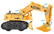 Carica l&#39;immagine nel visualizzatore di Gallery, GizmoVine Escavatore Giocattolo, Ruspa, 2 in 1 Camion a Frizione Modellini con Bulldozer, Parti Resistenti e Flessibili, Spiaggia Macchinine per Bambini 2 3 4 5 Anni, Regalo di Compleanno