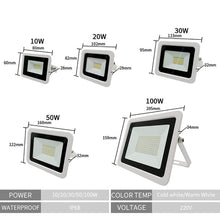 Carica l'immagine nel visualizzatore di Gallery, Faretto a LED 100W 50W 30W 20W 10W Riflettore Bianco Ultra Sottile Lampada Luce di Sicurezza 230V IP68 Illuminazione Est