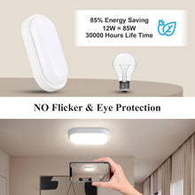 Carica l'immagine nel visualizzatore di Gallery, VivaLet Plafoniera LED Soffitto Interni 12W 1200LM, Applique da Esterno per Bianco Neutro 4000K, Luci Lampada Impermeabi