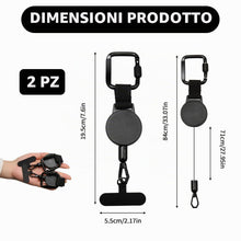 Carica l'immagine nel visualizzatore di Gallery, Cordino Telefono Retrattile 2 Pezzi, Portachiavi Antifurto Outdoor