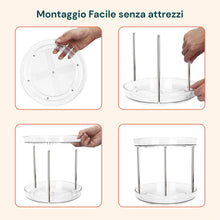 Carica l'immagine nel visualizzatore di Gallery, Avilia Set 2 Organizer Rotanti, 2 Livelli in Plastica Trasparente