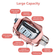 Carica l'immagine nel visualizzatore di Gallery, Flintronic Borsone da Viaggio Pieghevole, Borsone Palestra Sportiva con Etichetta Bagaglio, Borsa Sportiva con Scomparto Scarpe, Grande Capacità Borsa da Viaggio Duffel per Sport/Viaggi (35L)