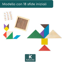 Carica l'immagine nel visualizzatore di Gallery, KUKURULLO Set di 25 Tangram Gadget Compleanno Bambini Regalini Fine Festa Compleanno Bambini Fantastico Gioco di Puzzle per Bambini Invitati Pensierini Bambini Dopo Festa, Puzzle rompicapo