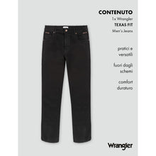 Carica l'immagine nel visualizzatore di Gallery, Wrangler Texas, Jeans Uomo, Black Overdye, 40W / 30L