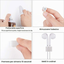 Carica l'immagine nel visualizzatore di Gallery, Confezione 100 clip fermacavi autoadesive, 10mm, bianco