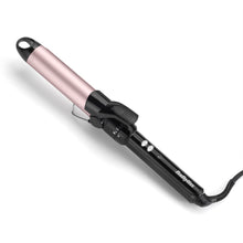 Carica l'immagine nel visualizzatore di Gallery, BaByliss Ferro arricciacapelli 32mm, Satin Touch, 10 temperature, riscaldamento rapido, supporto integrato, Nero e rosa,