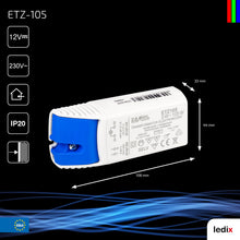 Carica l'immagine nel visualizzatore di Gallery, ETZ-105 Trasformatore elettronico 12V 105W