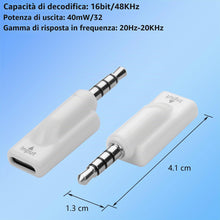Carica l'immagine nel visualizzatore di Gallery, CERRXIAN 2 adattatori da USB-C a jack per cuffie da 3,5 mm, tipo C femmina (ingresso) a AUX (uscita), convertitore audio