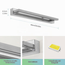 Carica l'immagine nel visualizzatore di Gallery, Toolight Lampada da Specchio 9W 4500K Argento 42cm Bagno Camera