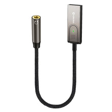 Carica l'immagine nel visualizzatore di Gallery, Bluetooth 5.3 Adapter USB a 3.5mm Femmina per Ricevitore, per Aggiungere Bluetooth a Cuffie, Auto, Altoparlanti e Amplif