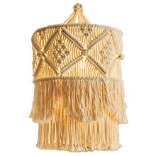 Carica l'immagine nel visualizzatore di Gallery, Arazzo da Parete Fatto Un Mano Paralume Macrame Boho Decor Nappa Arazzo Sfondo Testiera Appeso Un Parete