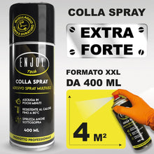 Carica l'immagine nel visualizzatore di Gallery, ENJOY TECH - Colla Extraforte Spray 400ML | Per Tessuti, Plastica, Legno, Auto e Metalli | Applicazione Permanente | Res