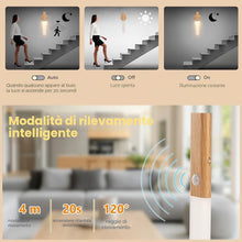 Carica l'immagine nel visualizzatore di Gallery, HOTUT 2 Pezzi Luce Notturna, Luci Sensore Movimento Interno, Lampada LED Ricaricabile USB con Base Magnetica, ON/OFF/AUT