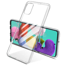 Carica l'immagine nel visualizzatore di Gallery, Oprimio Custodia trasparente per Samsung A71 [cover in silicone] [%100 trasparente] [materiale tedesco] [ultra sottile] 