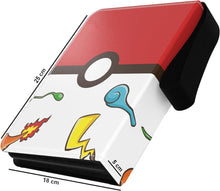 Carica l&#39;immagine nel visualizzatore di Gallery, Album da collezione per carte collezionabili - Album di carte da collezione con cerniera - Raccoglitore a 4 tasche - 55 pagine per 440 carte - Poke Ball-Design - Rosso