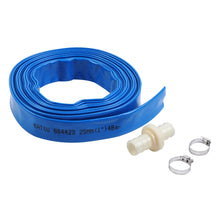 Carica l'immagine nel visualizzatore di Gallery, KATSU Tubo flessibile di scarico piatto 10 m x 25 mm, con 2 Clip e Connettore, per Pompe Sommerse e Altre Pompe dell'Acq