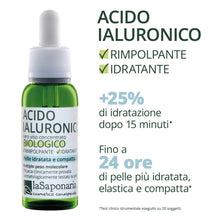 Carica l'immagine nel visualizzatore di Gallery, La Saponaria | Acido ialuronico multiplo peso molecolare, Siero viso antiage, Rimpolpante, Idratante e liftante, Siero a