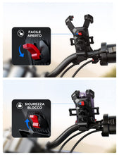 Carica l'immagine nel visualizzatore di Gallery, JOYROOM 2024 Supporto Telefono Bicicletta, [1s Blocco][100mph Militare Antivibrante] Porta Cellulare Moto, [5s Installazione ] Universale Manubrio Holder per iPhone 15, Samsung S24, 4,7-7" Smartphone